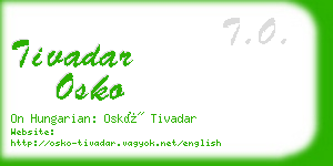 tivadar osko business card